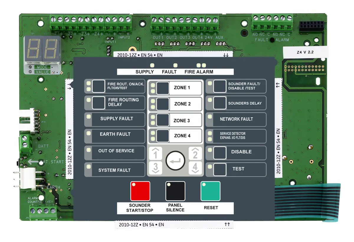 Aritech 1X-F4-MB Konvansiyonel 4 Bölge Panel Genişleme Kartı