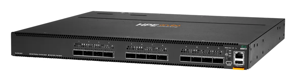 Aruba JL709C CX8360-12C v2 12-port 100G QSFP+/QSFP28 Back-to-Front 3xFan 2xAC PSU Veri Merkezi Switch