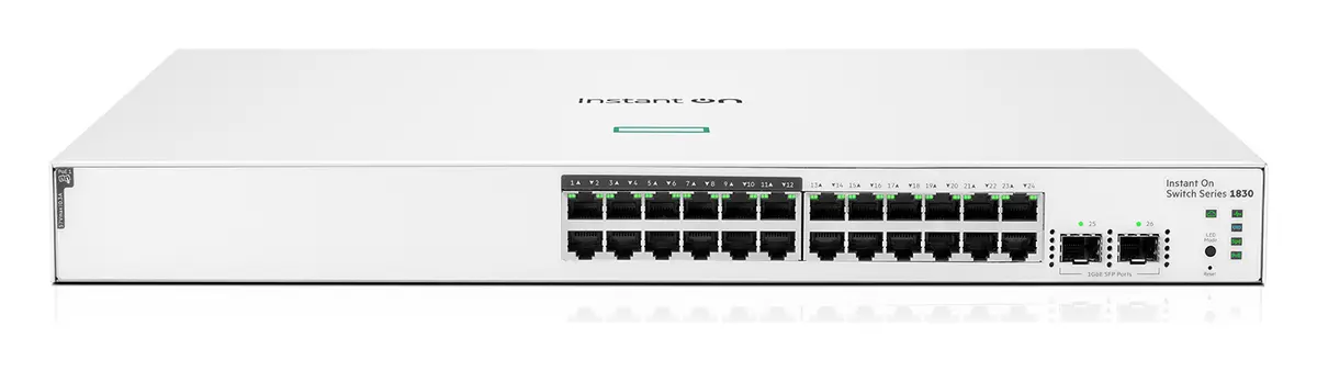 Aruba Instant On JL813A 1830 24G 12p Class4 PoE 2SFP 195W PoE Switch