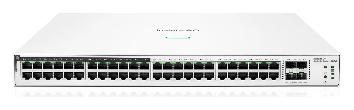 Aruba Instant On JL815A 1830 48G 24p Class4 PoE 4SFP 370W PoE Switch