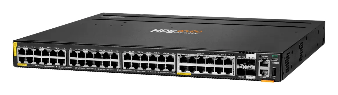 Aruba R8Q71A CX6200M 36G 12SR5 Class6 PoE 4SFP+ PoE Switch