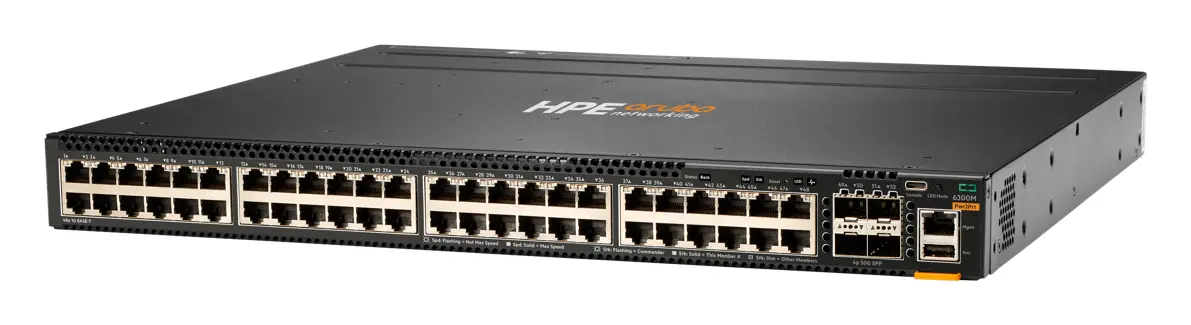 Aruba R9F63A CX6300M 48G Power-to-Port Airflow 2xFan 1xPSU Yönetilebilir Switch
