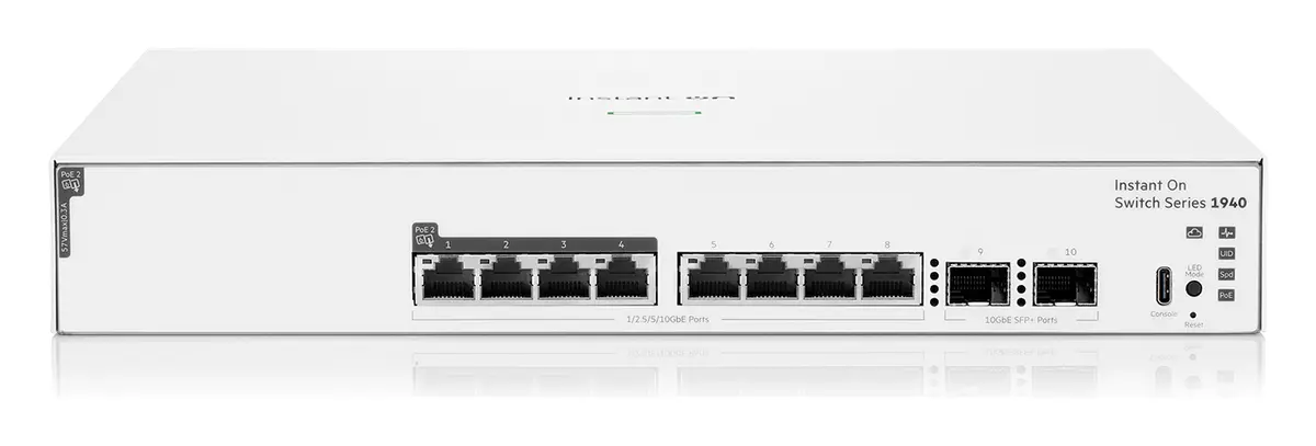 Aruba Instant On S4A36A 1940 multi-Gig 8p PoE hybrid access PoE Switch