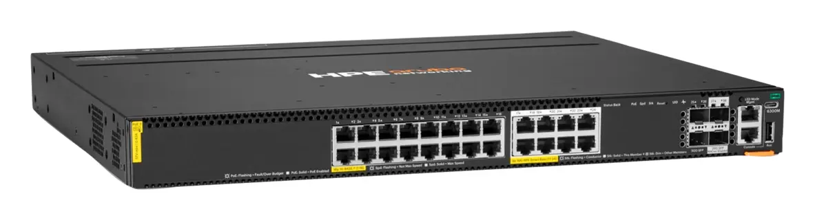 Aruba S6X58A CX6300M 16p 1G 8p Smart Rate 10G Class8 PoE 2p SFP56 50G 2p SFP28 25G PoE Switch — görsel 2