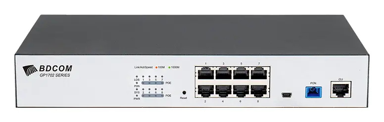 BDCOM GP1702-8GPM 8GE PoE GPON ONU (MDU)