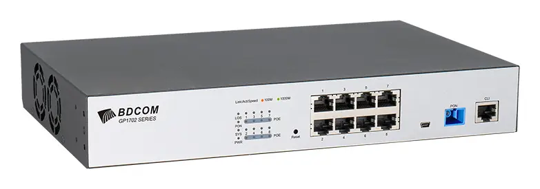 BDCOM GP1702-8GPM 8GE PoE GPON ONU (MDU) görsel 2