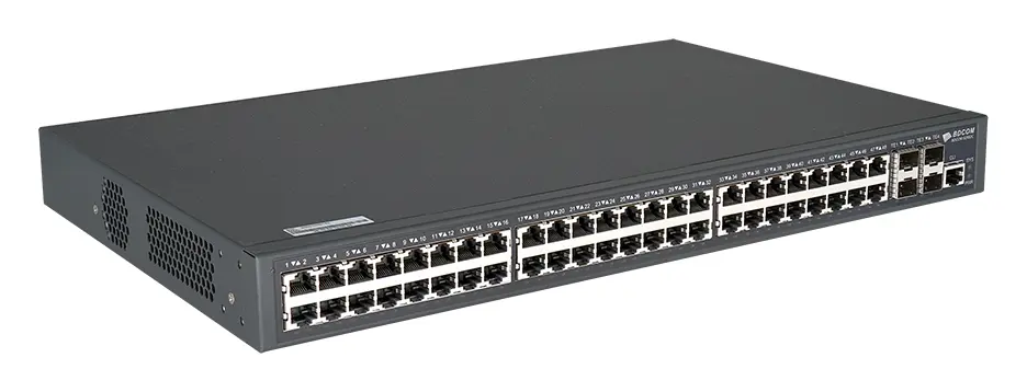 BDCOM IES200-5048G-4X 48 Port Gigabit 4×10G SFP+ L3 Endüstriyel Switch görsel 2