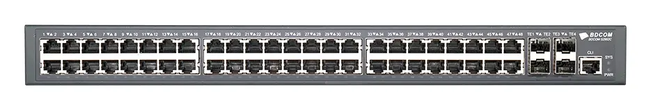 BDCOM IES200-5048G-4X 48 Port Gigabit 4×10G SFP+ L3 Endüstriyel Switch görsel 5