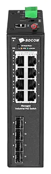 BDCOM IES200-L25-2S8T 8 Port Gigabit 2×SFP L2+ Endüstriyel Switch görsel 3