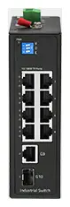 BDCOM IES200-LSTW1108 8 Port Fast Ethernet 1×Gigabit Endüstriyel Switch görsel 2