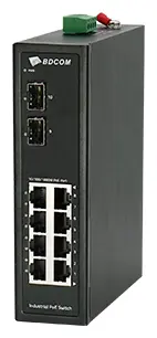 BDCOM IES200-LSTW2080P 8 Port Gigabit PoE 2×SFP Endüstriyel Switch görsel 2