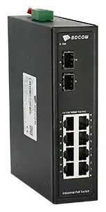 BDCOM IES200-LSTW2080P 8 Port Gigabit PoE 2×SFP Endüstriyel Switch görsel 3