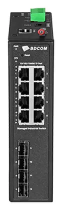 BDCOM IES200-ND25-2S8T 8 Port Gigabit 2×SFP Endüstriyel Switch