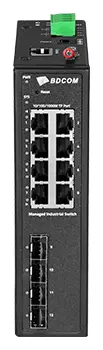 BDCOM IES200-ND25-2S8T 8 Port Gigabit 2×SFP Endüstriyel Switch