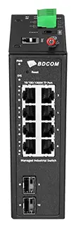 BDCOM IES200-ND25-4S8T 8 Port Gigabit 4×SFP Endüstriyel Switch görsel 3