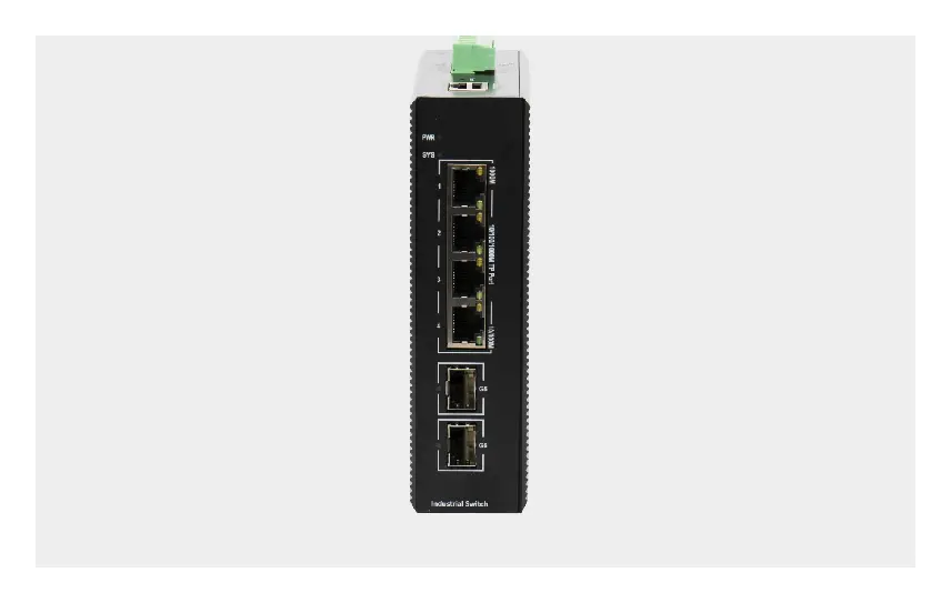 BDCOM IES200-V25-2S4P 4 Port Gigabit 2×SFP Endüstriyel Switch görsel 6