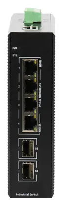BDCOM IES200-V25-2S4T 4 Port Gigabit 2×SFP Endüstriyel Switch