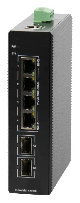 BDCOM IES200-V25-2S4T 4 Port Gigabit 2×SFP Endüstriyel Switch — görsel 3