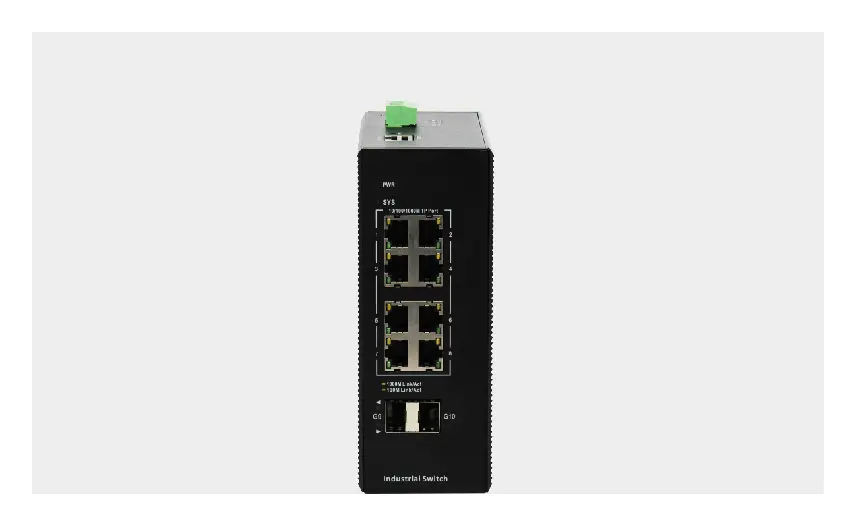 BDCOM IES200-V25-2S8P 8 Port Gigabit 2×SFP Endüstriyel Switch görsel 6