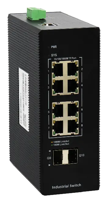 BDCOM IES200-V25-2S8T 8 Port Gigabit 2×SFP Endüstriyel Switch görsel 3