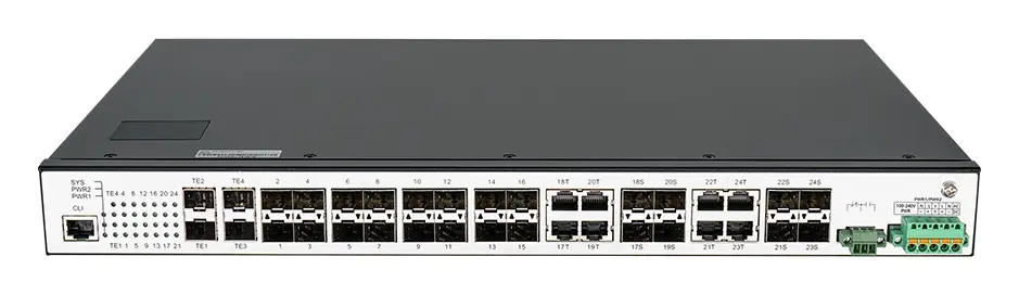 BDCOM IES2000-5024S8C4X 24 Port Gigabit SFP 8×Combo 4×10G SFP+ L2+ Endüstriyel Switch