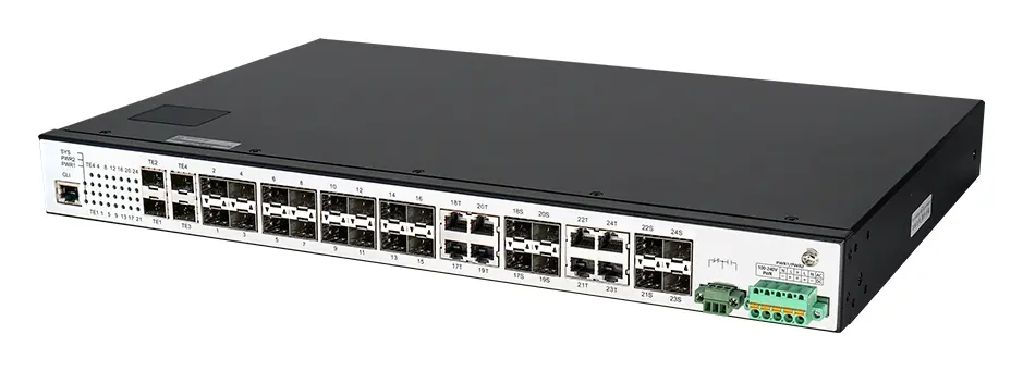 BDCOM IES2000-5024S8C4X 24 Port Gigabit SFP 8×Combo 4×10G SFP+ L2+ Endüstriyel Switch görsel 5
