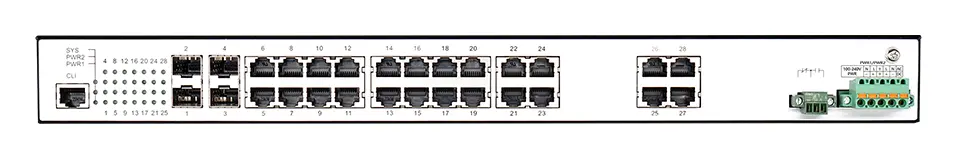 BDCOM IES2000-5024T4S 24 Port Gigabit 4×SFP L2+ Endüstriyel Switch görsel 5
