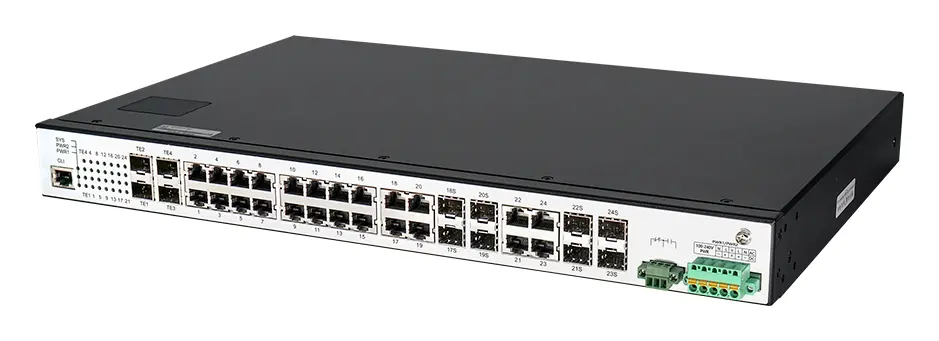 BDCOM IES2000-5024T8C4X 24 Port Gigabit 8×Combo 4×10G SFP+ L2+ Endüstriyel Switch görsel 4