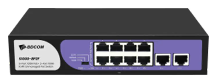 BDCOM S1000-4P2F 4 Port Fast Ethernet PoE Yönetilemez Switch görsel 2