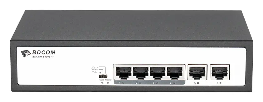 BDCOM S1006-4PV1 4 Port Fast Ethernet PoE Yönetilemez Switch