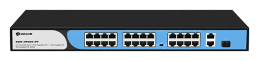 BDCOM S1200-24P2G1S 24 Port Fast Ethernet PoE 2×Gigabit 1×SFP Yönetilemez Switch görsel 3