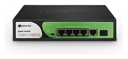 BDCOM S1500-4P1G1S 7 Port Gigabit PoE 1×SFP Yönetilemez Switch