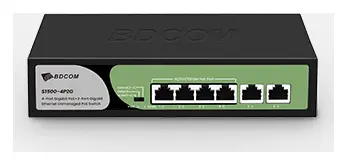 BDCOM S1500-4P2G 8 Port Gigabit PoE Yönetilemez Switch görsel 5