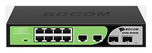 BDCOM S1500-8P2G2S 2 Port Gigabit SFP PoE Yönetilemez Switch görsel 2