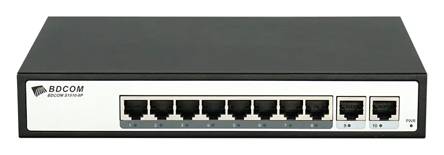BDCOM S1510-8PV1 8 Port Gigabit PoE Yönetilemez Switch