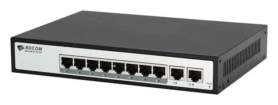 BDCOM S1510-8PV1 8 Port Gigabit PoE Yönetilemez Switch görsel 3