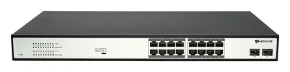 BDCOM S1518-16PV1 16 Port Gigabit PoE 2×SFP Yönetilemez Switch