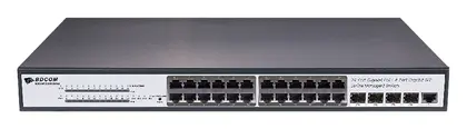 BDCOM S2500-24P4S 24 Port Gigabit PoE 4×SFP L2+ Yönetilebilir Switch