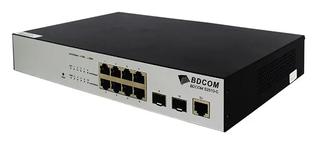 BDCOM S2510-C 8 Port Gigabit 2×SFP L2+ Yönetilebilir Switch görsel 3