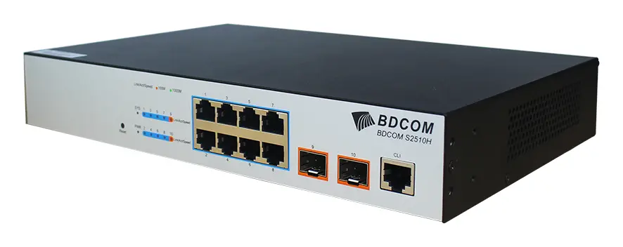 BDCOM S2510HG 10 Port Gigabit L2+ Yönetilebilir Switch görsel 3