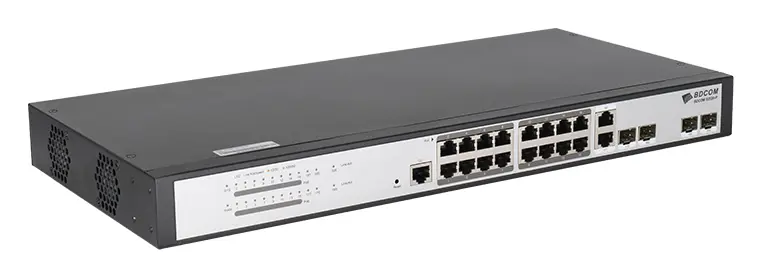 BDCOM S2520-P 16 Port Gigabit PoE 2×SFP L2+ Yönetilebilir Switch görsel 2