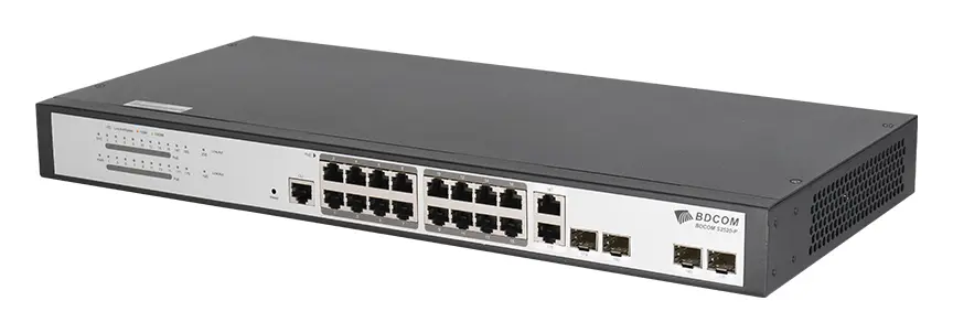 BDCOM S2520-P 16 Port Gigabit PoE 2×SFP L2+ Yönetilebilir Switch görsel 3