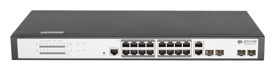 BDCOM S2520-P 16 Port Gigabit PoE 2×SFP L2+ Yönetilebilir Switch görsel 4