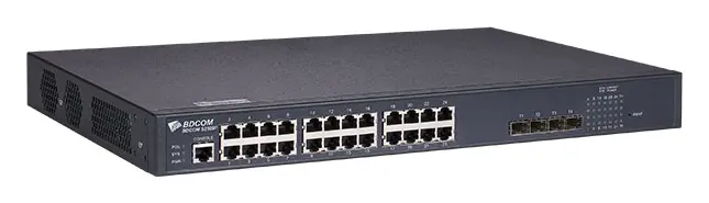 BDCOM S2728P-800 24 Port Gigabit PoE 4×10G SFP+ Yönetilebilir Switch görsel 2