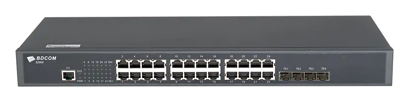 BDCOM S2900-24 24 Port Gigabit 4×10G SFP+ L2+ Yönetilebilir Switch