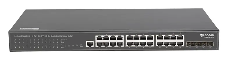 BDCOM S2900-24P4XV1 24 Port Gigabit PoE 4×10G SFP+ L2+ Yönetilebilir Switch