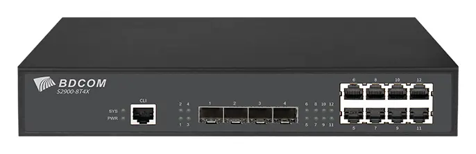 BDCOM S2900-8T4X 8 Port Gigabit 4×10G SFP+ L2+ Yönetilebilir Switch