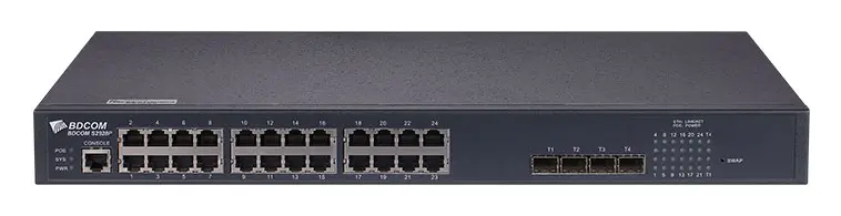 BDCOM S2928P 24 Port Gigabit PoE 4×10G SFP+ L2+ Yönetilebilir Switch
