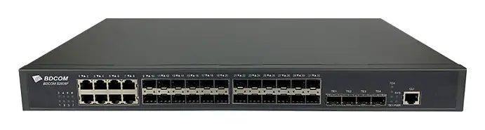 BDCOM S2936F 24 Port Gigabit SFP 8×Gigabit 4×10G SFP+ L2+ Yönetilebilir Switch