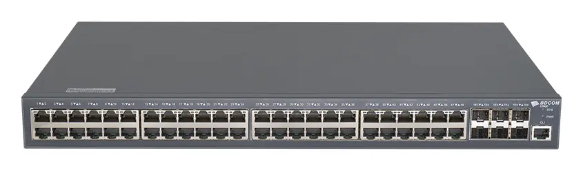 BDCOM S3900-48 24 Port Gigabit 24×SFP 6×10G SFP+ Yönetilebilir Switch